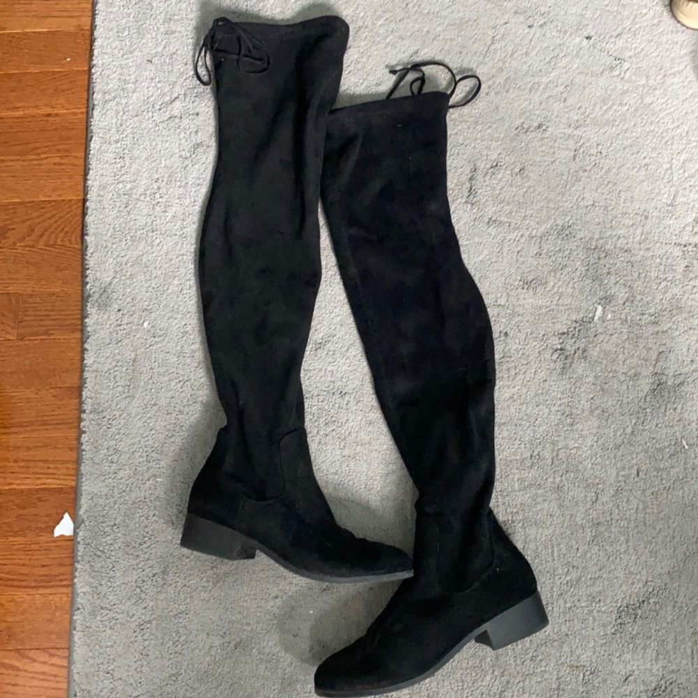 Forever 21 Faux Suede Thigh-High Boots